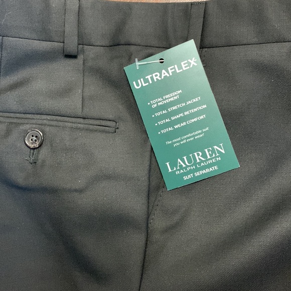 Ralph Lauren Flat-Front Wool-Blend Suit Pants - Picture 6 of 6